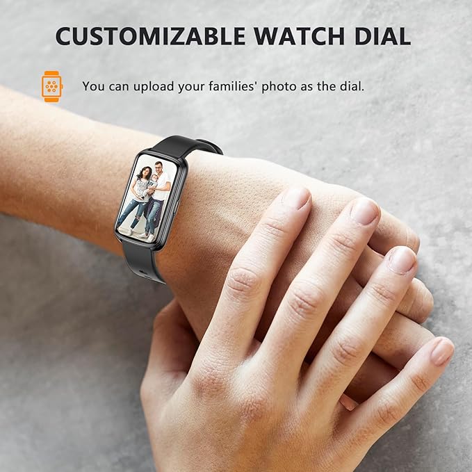 Fitness Tracker with 1.47" Touchscreen, Slim Smart Watch for Men Women, 5ATM Waterproof Activity Tracker with Heart Rate, Fitness Watch Blood Oxygen, Smartband for Android iOS (Blue)