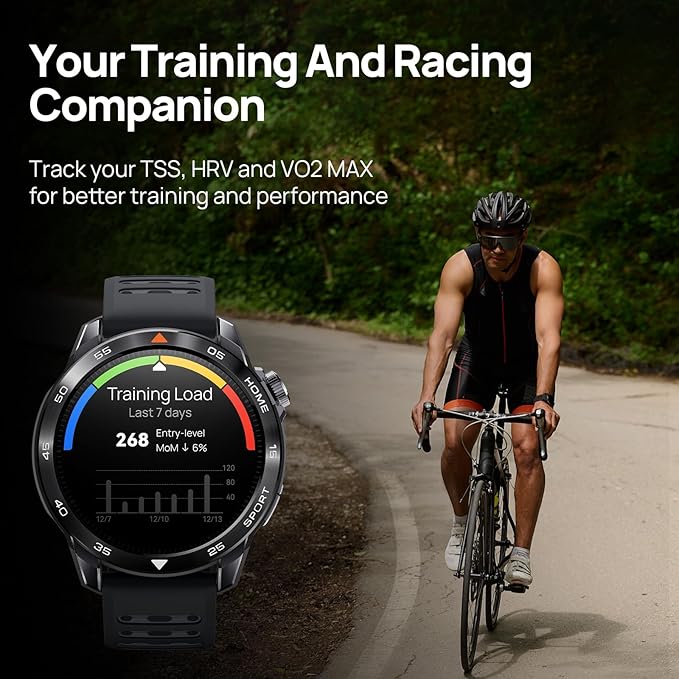 Mibro GS Pro2 Multisport Smart Watch with 1.43" AMOLED, Support 20-Day Battery, Dual Band GPS, 5ATM, 150+ Sport Modes, Running Watch for Cycling, Swimming, Padel (Dark Gray)