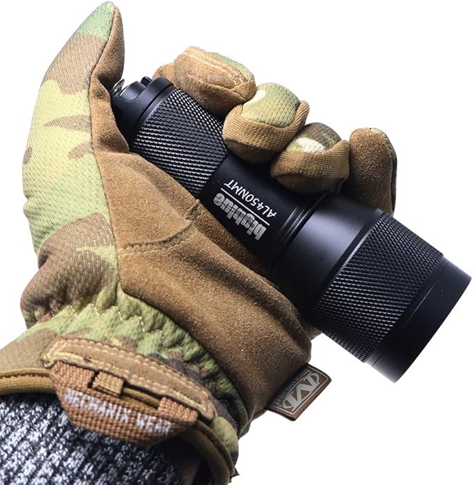 Bigblue AL450N 450 Lumens 8° Beam Angle Mini Dive Light w/Tail Switch & Batteries, Black