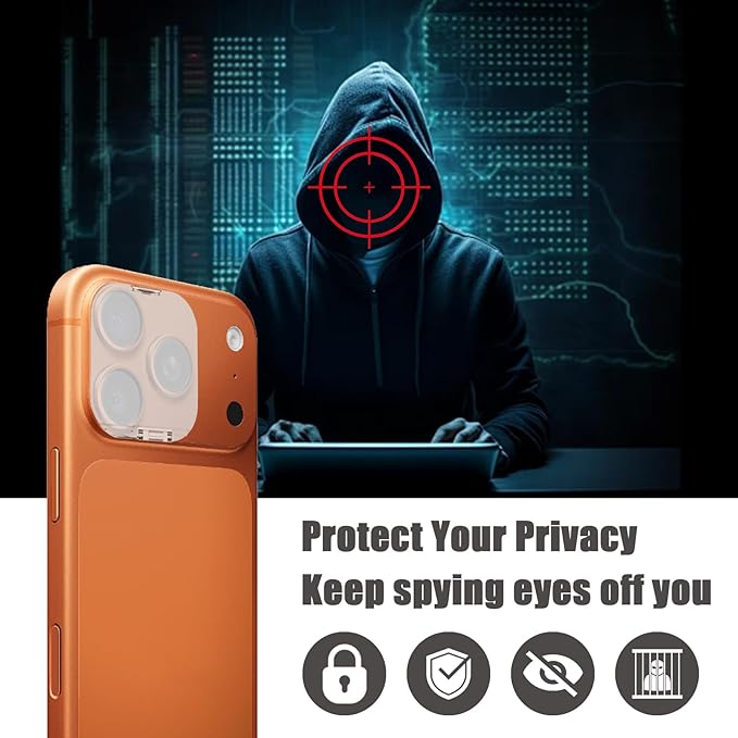 Camera Lens Cover Compatible for iPhone 17 Pro/17 Pro Max,Camera Lens Protector to Protect Privacy and Security,Strong Adhesive -2 Pack-Clear