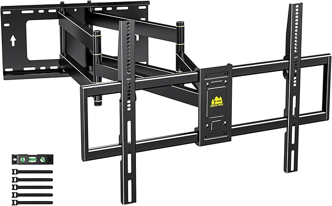 FORGING MOUNT Heavy Duty XXL Long Arm TV Wall Mount for 55-120 inch Extra Large TVs, Holds 264 lbs, Full Motion TV Mount with 42" Dual Articulating Arms Swivel,Tilt,12-24” Studs, Max VESA 900x600