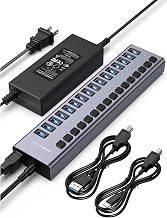 ACASIS Powered 16 Ports USB 3.2 Hub, 10Gbps Data Transfer, 96W Adapter