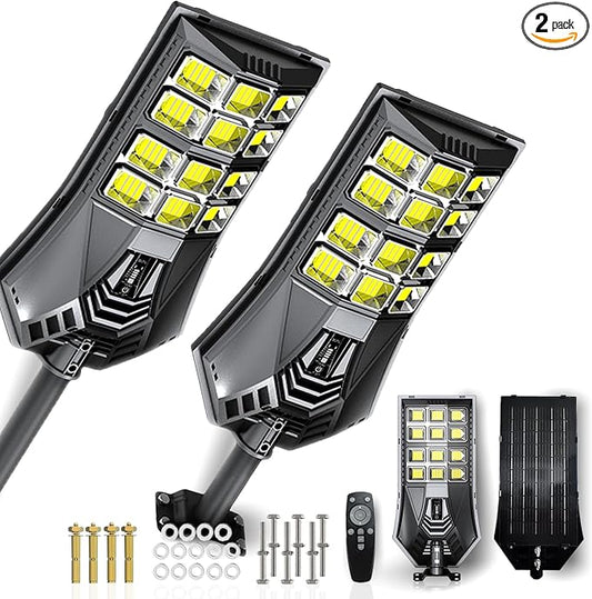 3 CCT in One Solar Street Light, 240000 LM LED, Radar/Motion Sensor, Waterproof - for Driveway, Garden, Backyard (2)