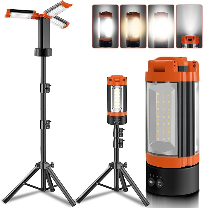 Rechargeable 12000mAh Camping Light with Adjustable Stand