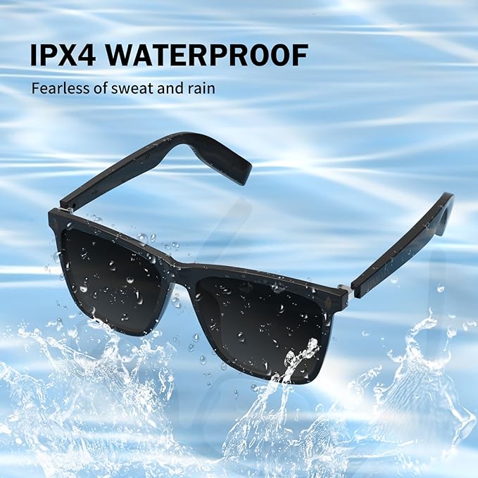 AIRMARS Smart Glasses for Men and Women with Speaker, Bluetooth Sunglasses with Outdoor UV Protection, Smart Sunglasses Bluetooth 5.4 Support Voice Assistant/Android/Mac/PC