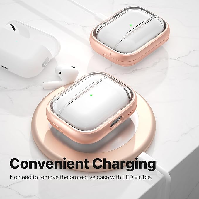 Valkit Compatible AirPods Pro Case, Clear with Lock & Cleaner Kit, Soft Shockproof Protective Case for AirPods Pro Gen 2/1