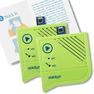 Voicegift Voice-Over® Mini Voice Recorder for Picture Frame, Mini Voice Recorder with Playback Audio & Digital Recorder for Picture Frame - Customizable Sound Gifting & Crafting, 2-Packs