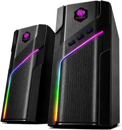 W-206RE Computer Speakers for Desktop PC, Bluetooth RGB Lights
