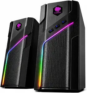 W-206RE Computer Speakers for Desktop PC, Bluetooth RGB Lights