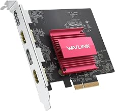 WAVLINK 8K/4K PCIE 4 Monitors Card - 2DP+2HDMI for Windows 11/10 & Ubuntu - Image 1
