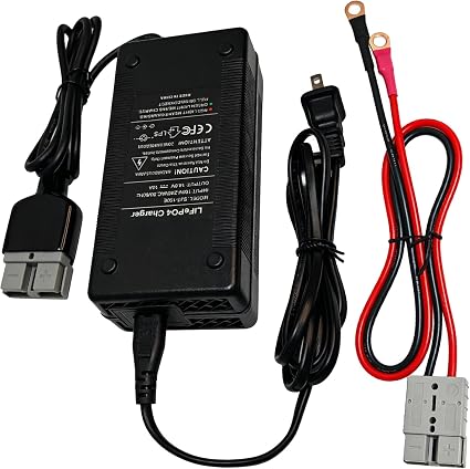 12V 10A Lithium Iron Phosphate Battery Charger for AC-DC 14.6V LiFePO4 Battery Charger for LiFePO4 Deep Cycle Batteries of RV, Homes, Off-Grid and Solar Systems with Anderson Connector LED Indicator