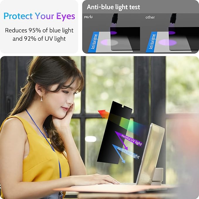 Magnetic Privacy Screen for MacBook Air 15 Inch (2023-2026, M2 M3 M4 M5) - A2941 A3114 A3241 A3448, 15inch Removable Matte Anti Blue Light Glare Filter for Mac Air 15.3" Laptop Computer
