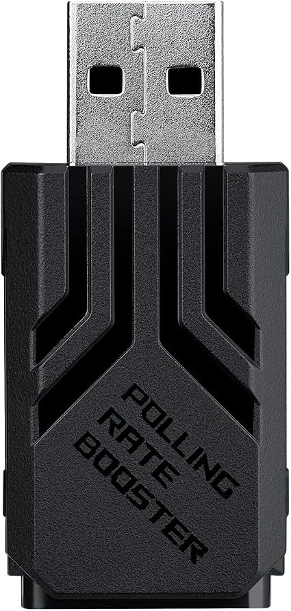 ASUS ROG Polling Rate Booster – USB 2.0 Type-A, 8000 Hz Polling Rate in Wireless/Wired, Ultra-Low Latency with ROG SpeedNova Technology, Plug-and-Play with Compatible ROG Mice & Keyboards - Black