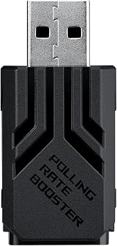 ASUS ROG Polling Rate Booster – USB 2.0 Type-A, 8000 Hz Polling Rate in Wireless/Wired, Ultra-Low Latency with ROG SpeedNova Technology, Plug-and-Play with Compatible ROG Mice & Keyboards - Black