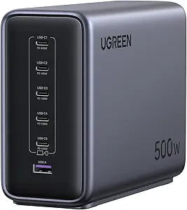 UGREEN Nexode 500W GaN Charging Station, 6-Port 240W Max Charger