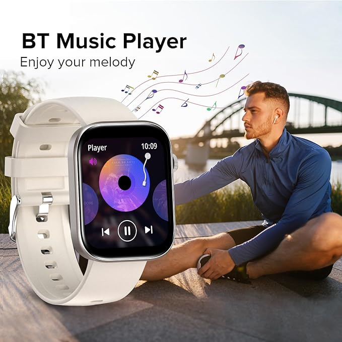 Smart Watches for Women Men, 2.01" HD Screen with 200+ Watch Faces, Heart Rate/SpO2/Sleep Monitor, 123 Sports Modes, IP68 Waterproof Fitness Tracker, Make/Answer Calls, Compatible with Android iPhone