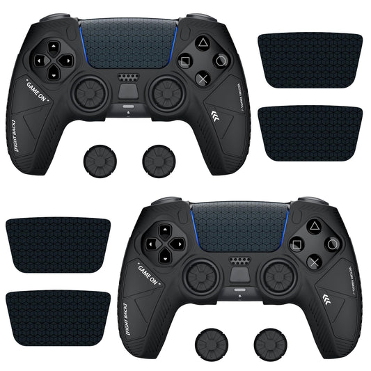 Anti-Slip Silicone Protective Skin for PS5 Controller, Soft Rubber Grip Cover Case for PlayStation 5 DualSense Wireless Controller with 4 Thumb Grip Caps & 4 Touchpad Stickers