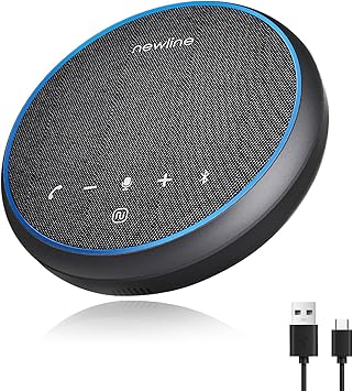 N newline Conference Speaker and Microphone, 2 Mics 360° Voice Pickup, AI Noise Reduction & Clear Calls, USB & Bluetooth Speakerphone, Up to 12H Call Time, for Small-to-Mid Meetings & Home Office