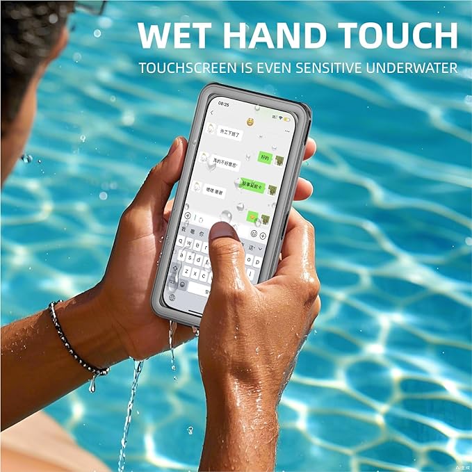 [Up to 7.0"] Waterproof Phone Case, IPX8 Waterproof Phone Pouch for iPhone 17 Pro Max/17 Pro/17/16/15/14/13, Samsung Galaxy S25/S24/S23 Ultra, Google/Moto - Teal