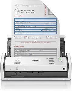 Brother ADS-1300 Compact Desktop Scanner | Scan Speeds of Up to 30ppm | Single Pass Double-Sided Scanning (Renewed Premium)