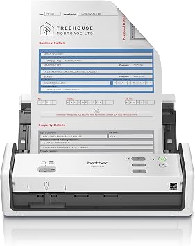Brother ADS-1300 Compact Desktop Scanner | Scan Speeds of Up to 30ppm | Single Pass Double-Sided Scanning (Renewed Premium)