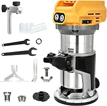 KEENTECH Brushless Cordless Compact Router, Fits DeWalt 20V Battery, 6-Speed Fixed-Base Wood Router for Woodworking (Bare Tool, No Battery) - Image 1