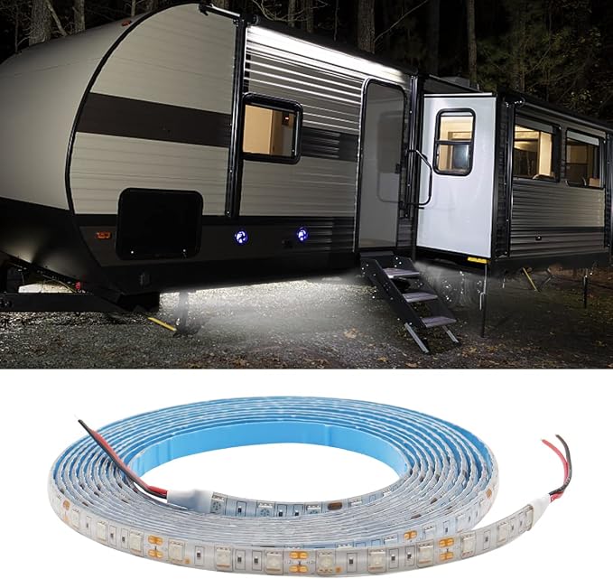 Waterproof RV Underglow Led Light Kit,12V 16.4FT Awning LED Light Strip