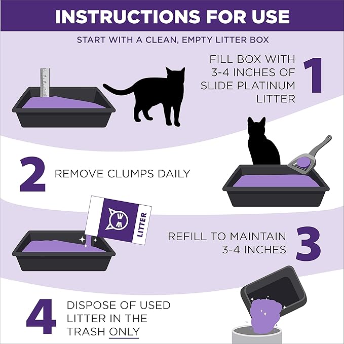 ARM & HAMMER Clump & Seal Slide Platinum Multi-Cat Clumping Cat Litter, 14-Day Odor Control, EZ Clean Technology, 27.5 lbs – No Scrubbing, Powerful Odor Eliminator