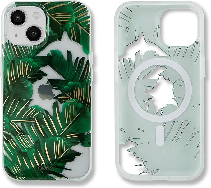 Sonix Case for iPhone 15, 14, 13 | Compatible with MagSafe | 10ft Drop Tested | Bahama Palm Leaves