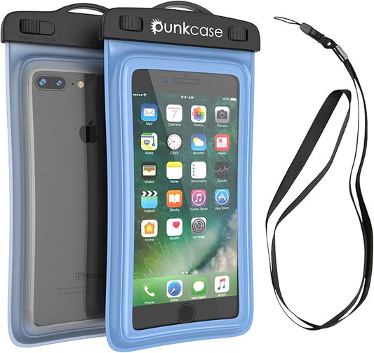 Waterproof Phone Pouch, PunkBag Universal Floating Dry Case Bag for Most Cell Phones incl. iPhone 8 Plus & Samsung Galaxy S9 | Perfect for Keeping Your Cellphone & Valuables Dry and Safe