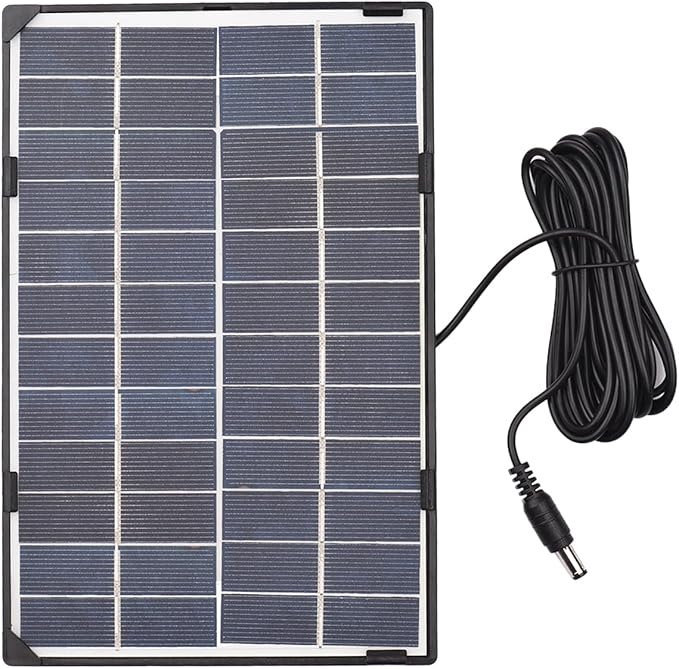 Andoer 6W 12V Solar Panel for Outdoor Security Camera Solar Cell with 10ft DC Output DIY Waterproof Solar Panel for Street Light Garden Lamp Home Fan Pump
