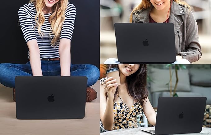 CISSOOK Matte Black Hard Shell Case Compatible with MacBook Pro 13 Inch Case 2025-2016 Release Model A2338 A2251 A2289 with Touch bar, MacBook Pro 13 M1 M2 with Keyboard Cover