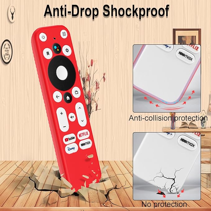 2PACK Cover for Onn Android TV Remote, Shockproof Anti-Dirty Silicone Case Compatible with Onn TV 4K UHD Stick TV Box 100024646 100026240 Remote an-ti Lost Anti-Slip Skin-Friendly