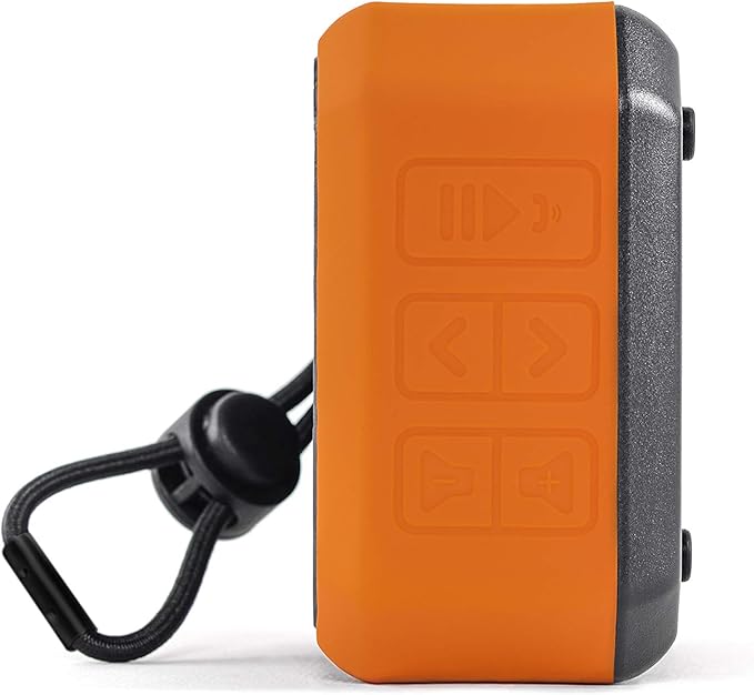 ECOXGEAR EcoPebble Lite GDI-EXPLT500 Rugged Waterproof Floating Portable Bluetooth Wireless 5-Watt Mini Smart Speaker (Orange)