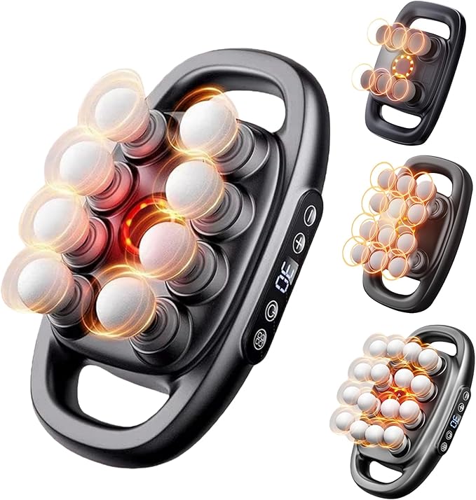 8-Head Massage Gun Set with 30 Levels & 3 Modes, Massage Gun Deep Tissue Neck Massager with 8 Heads, for Deep Tissue, Back, Shoulders, Legs, Pain Relief
