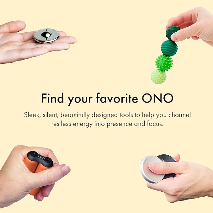 ONO Signets – Silicone Magnetic Balls with Textured Dimples, Bumps, and Waves | Fun to Play with Fidget Toy for Adults | Help Relieve Stress, Anxiety, Tension (Onyx, Set of 8)