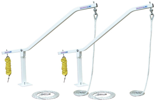 Dock Edge + Wake Watcher Side Mooring Arms, Set of 2 - Includes Lines and Hardware, for Craft up to 3500-Pound