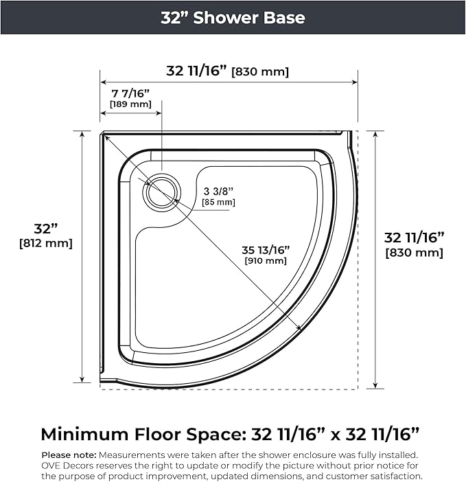 OVE Decors Breeze 32 in. Corner Shower Clear Sliding Door with Included Walls and Base in Black Finish