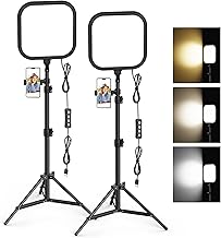 2Pack LED Video Light Kit, Hagibis 15W Photography Lighting Kit, 78" Dimmable Studio Lights with Tripod, 2500-8500K Stream Light for Video Recording, Game Streaming, Photography, Tiktok, YouTube - Image 1