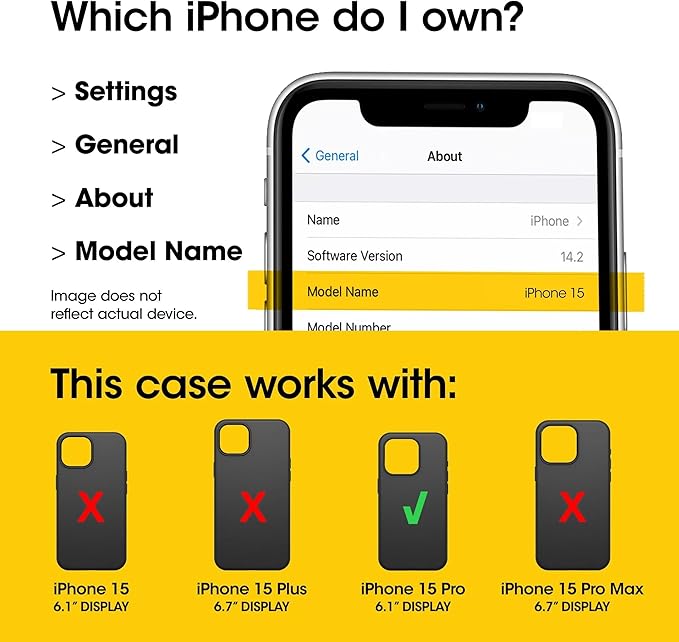 OtterBox iPhone 15 Pro | Defender Series XT Case with MagSafe, Screenless, Rugged - Non-Retail Packaging - Black