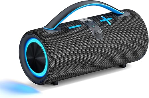 Portable Bluetooth Speaker,30W with Deep Bass,Ultra Loud Wireless Speaker, Dual Drivers,TWS Pairing,RGB Lights,TF Card/USB/AUX Playback,Type-C Charging,Compatible with iPhone,Android & Laptop