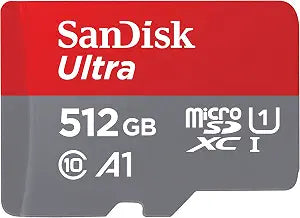 [Older Version] SanDisk 512GB Ultra microSDXC UHS-I Memory Card with Adapter - 120MB/s, C10, U1, Full HD, A1, Micro SD Card - SDSQUA4-512G-GN6MA