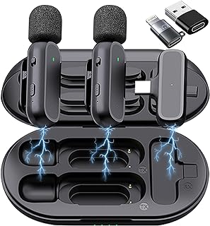 Caiord Wireless Lavalier Microphone for iPhone iPad Android, Mini USB C Mic - Image 1