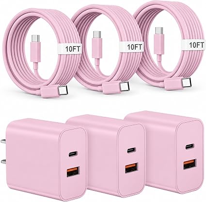 iPhone 18 17 16 15 Charger Fast Charging Type C USB C Chargers Pink - Image 4