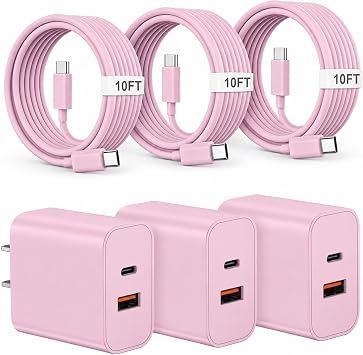 iPhone 18 17 16 15 Charger Fast Charging Type C USB C Chargers Pink - Image 2