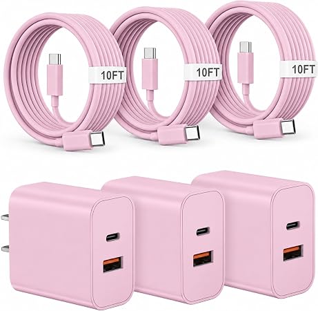 iPhone 18 17 16 15 Charger Fast Charging Type C USB C Chargers Pink - Image 3