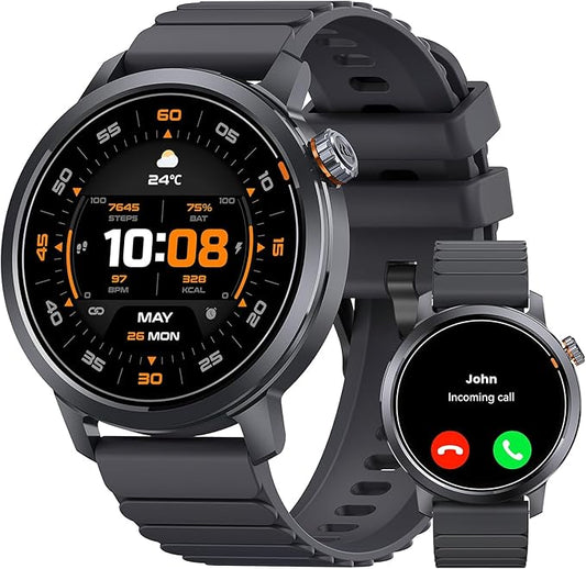 KOSPET Smart Watch for Men, 25 Days Battery, 1.43" AMOLED Smartwatch for iPhone&Android, IP68 Waterproof, 24/7 Heart Rate & Sleep Monitor, 170+ Sport Modes, Bluetooth Call (Answer/Make)