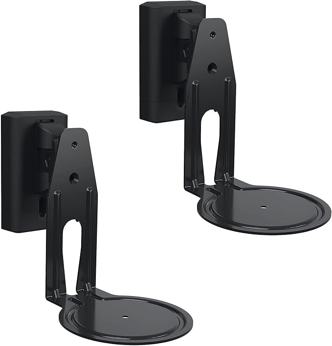 Sanus Speaker Wall Mounts for Sonos Era 100™ Pair - Swivel & Tilt Speaker Mount with Easy 15-Minute Install - Black, 2-Pack