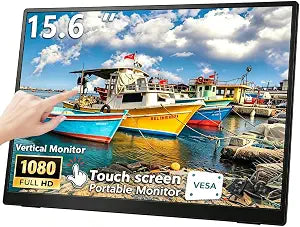 15.6''Portable Touchscreen Monitor 1080P VESA USB-C Vertical Monitor
