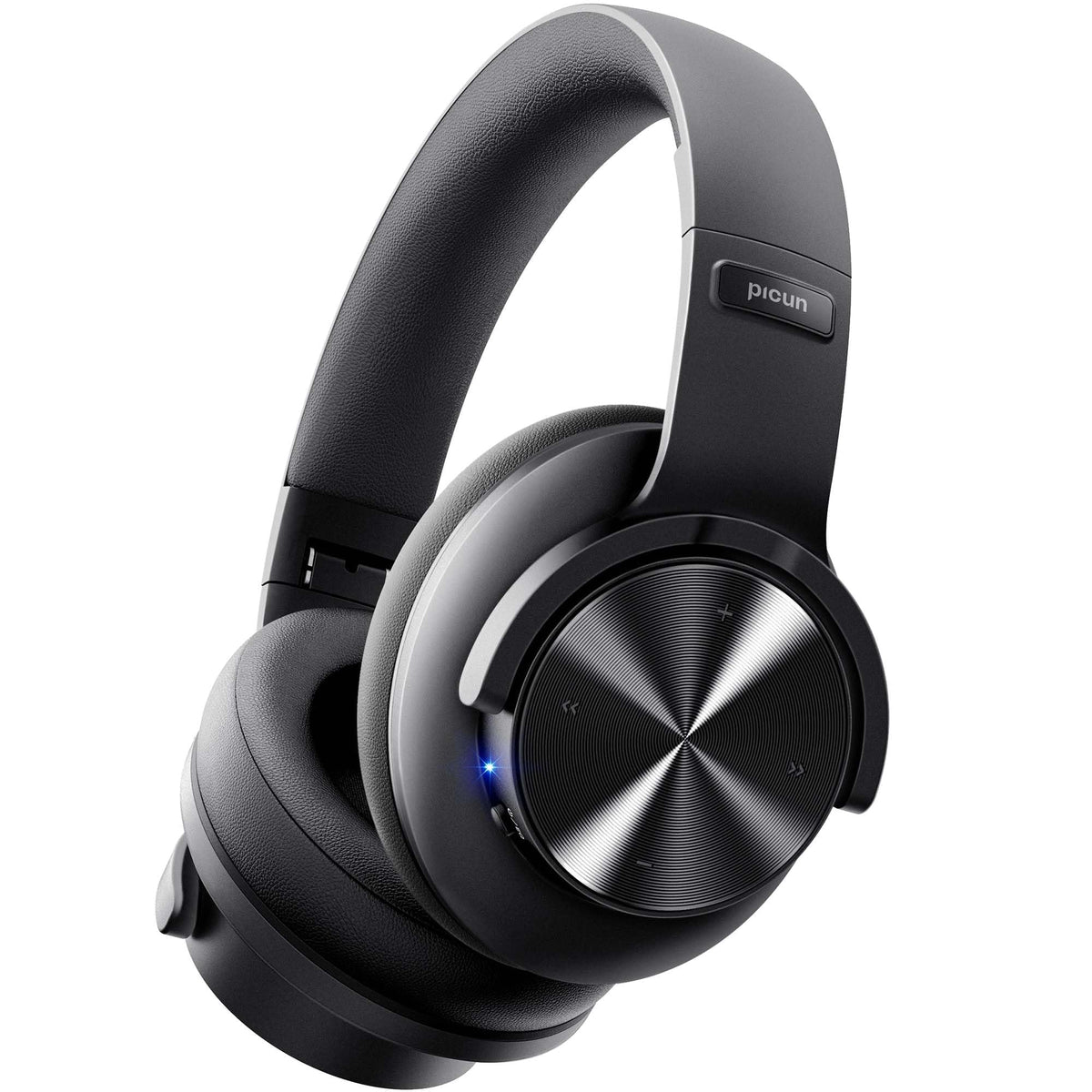 Picun B8 Wireless Bluetooth Headphones, 120H Playtime, 3EQ Modes, Black